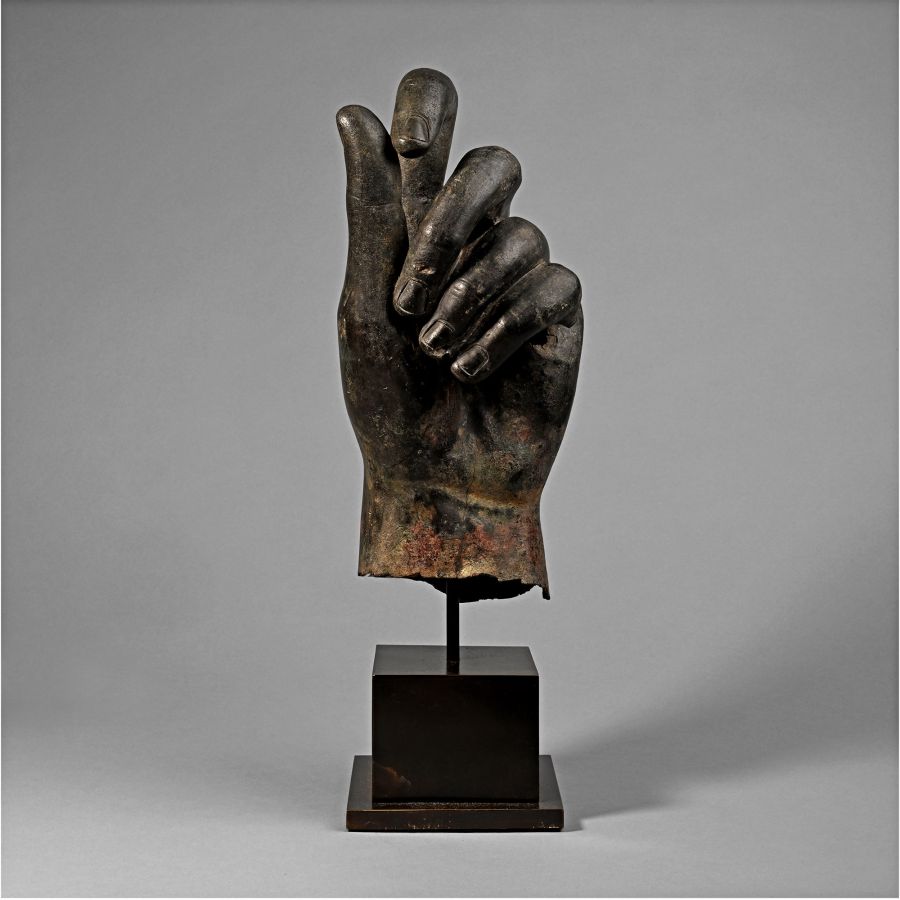 Monumental Roman Bronze Left Hand