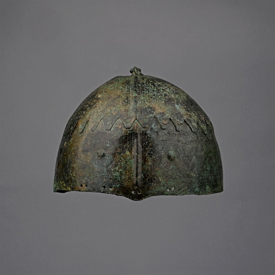 Highly Decorated Caucasian Bronze Helmet