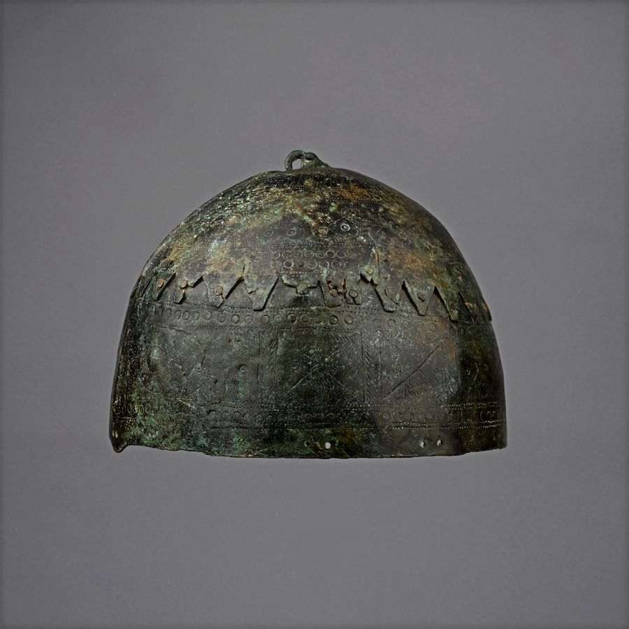 Highly Decorated Caucasian Bronze Helmet