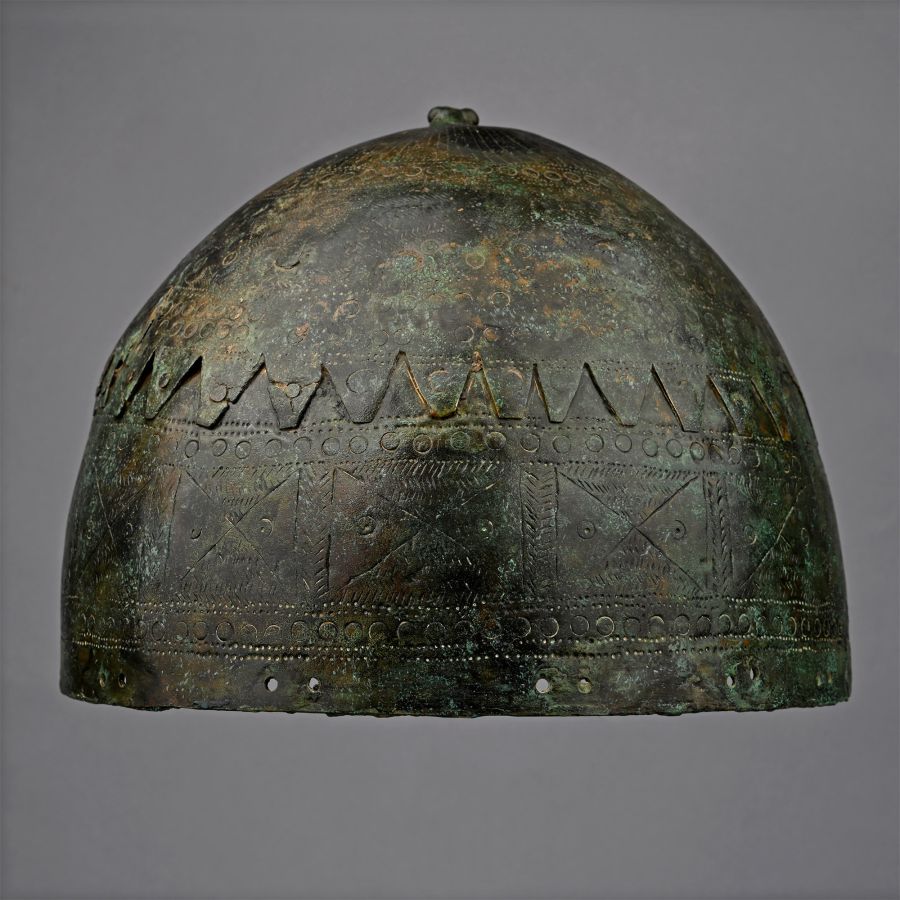 Highly Decorated Caucasian Bronze Helmet