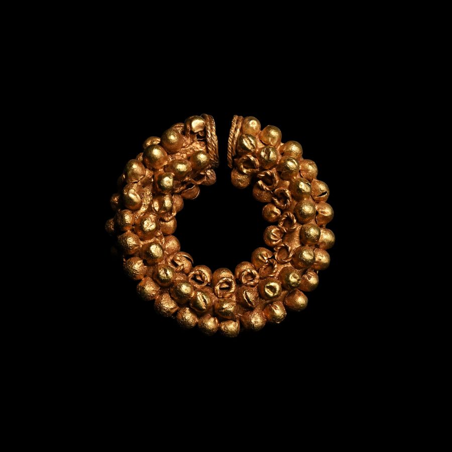 Etruscan Gold Leech Earring