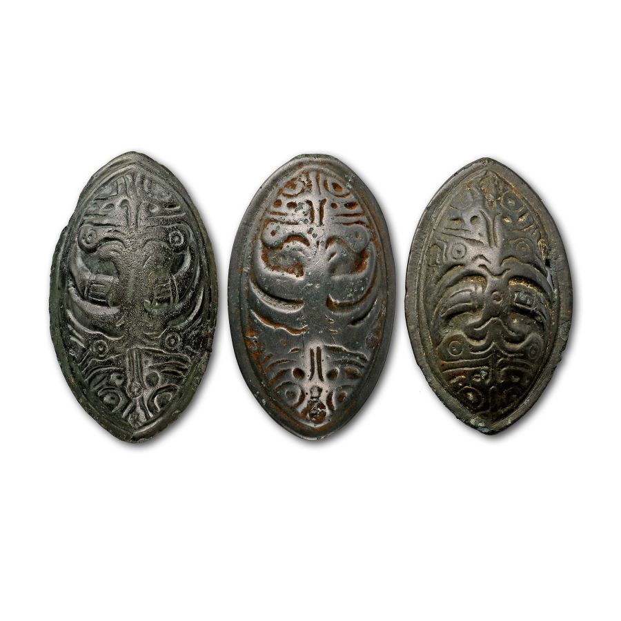 Viking Age Bronze Tortoise-Type Brooch Group