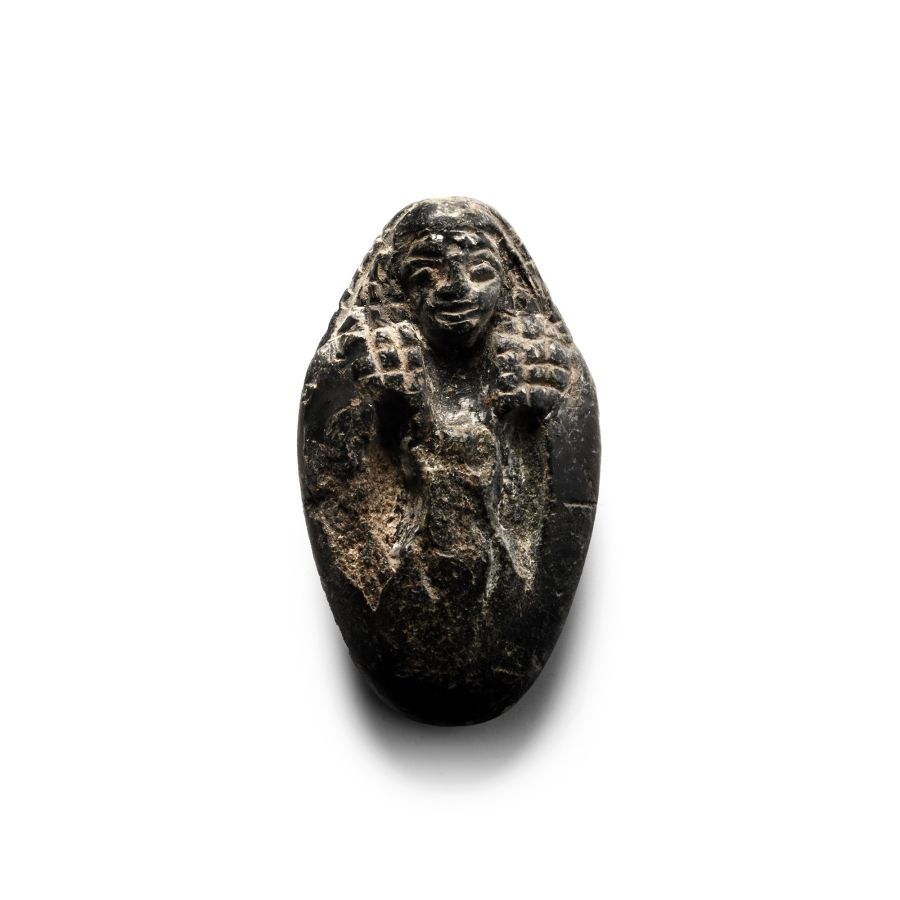 Egyptian Black Stone Heart Amulet
