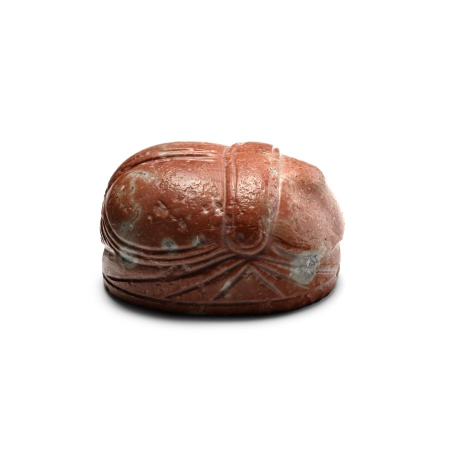 Large Egyptian Red Stone Scarab