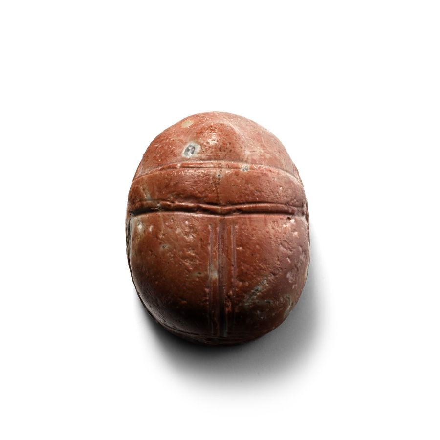 Large Egyptian Red Stone Scarab
