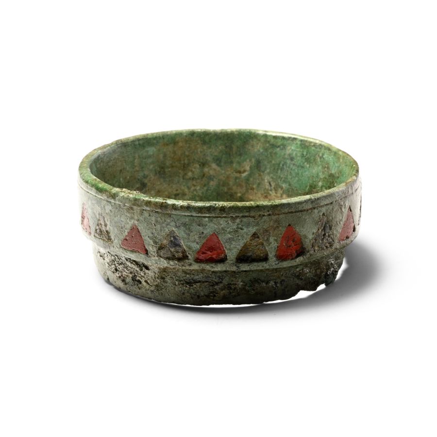 'The Kniveton' Romano-British Enamelled Bronze Drinking Horn Rim