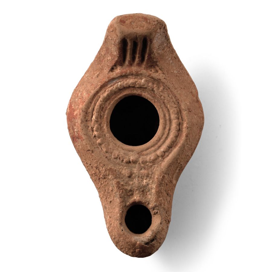 Roman Redware Terracotta Oil Lamp