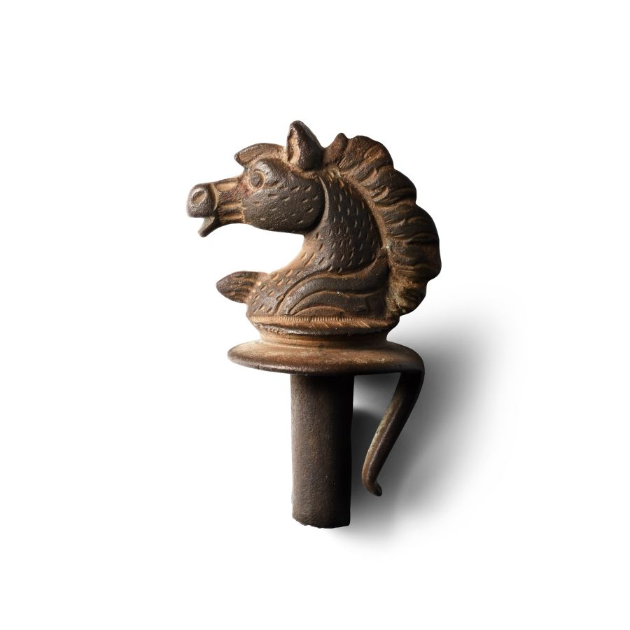 Post Medieval Bronze Horse Head Finial