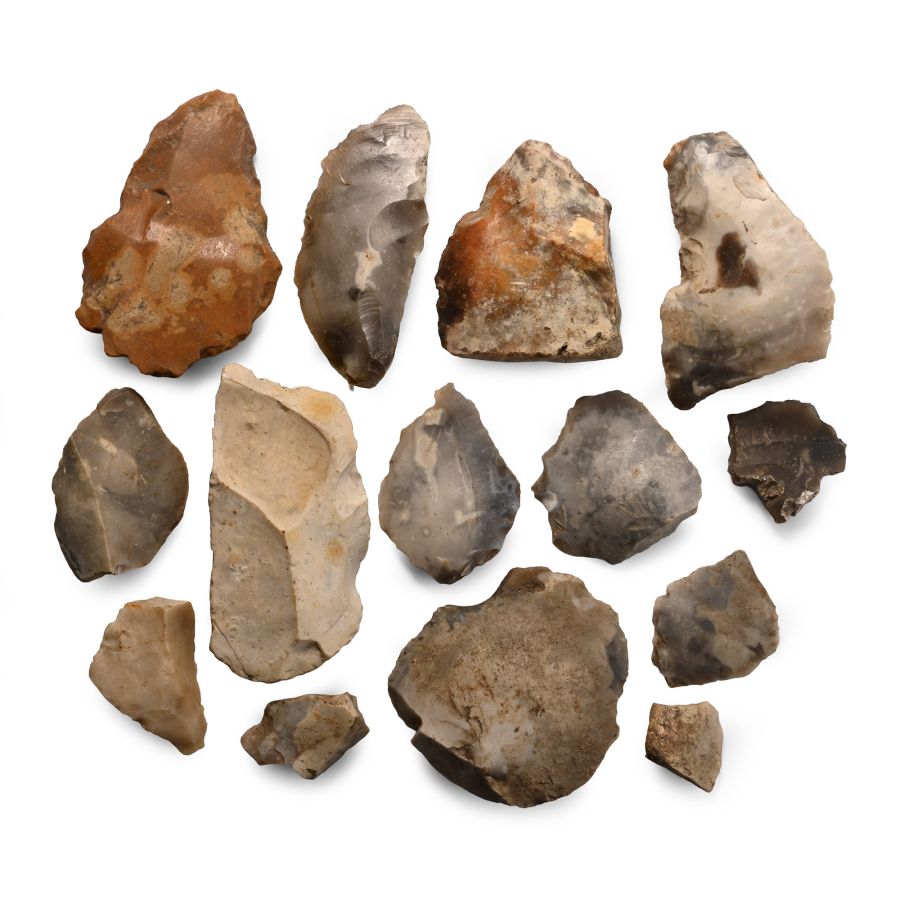 Stone Age Collection of Flint Tools and Implements