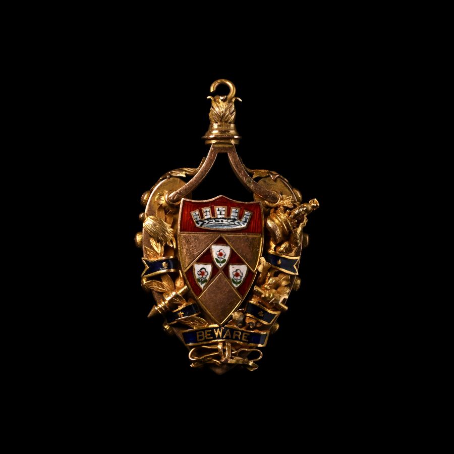 Masonic Enamelled Gold Heraldic Jewel