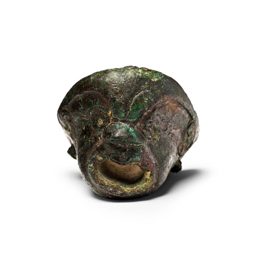 Roman Bronze Actor's Mask Mount