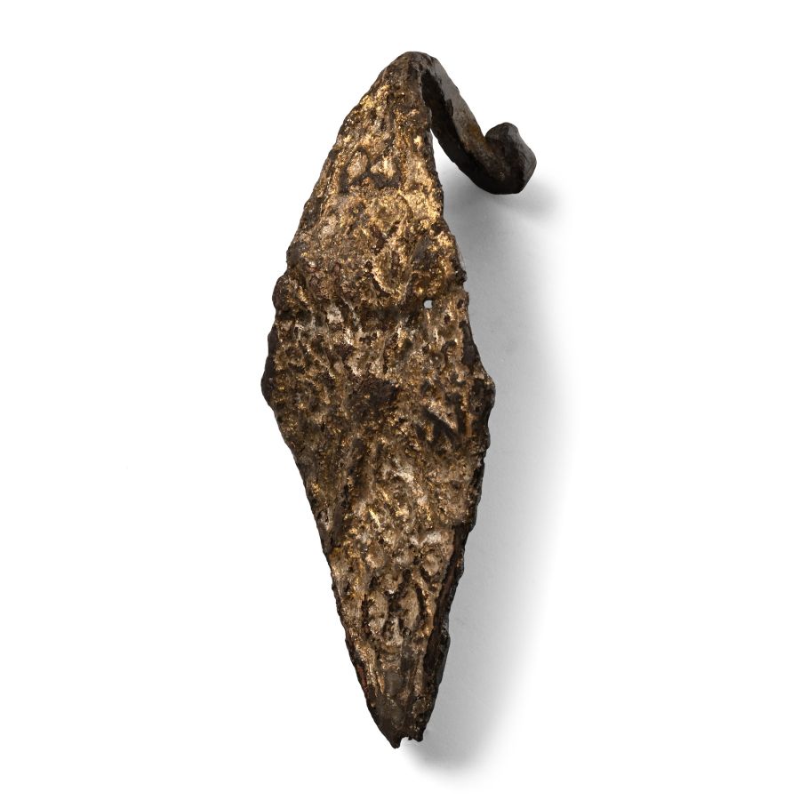 Anglo-Saxon Gilt Bronze Lozenge-Shaped Plate Brooch
