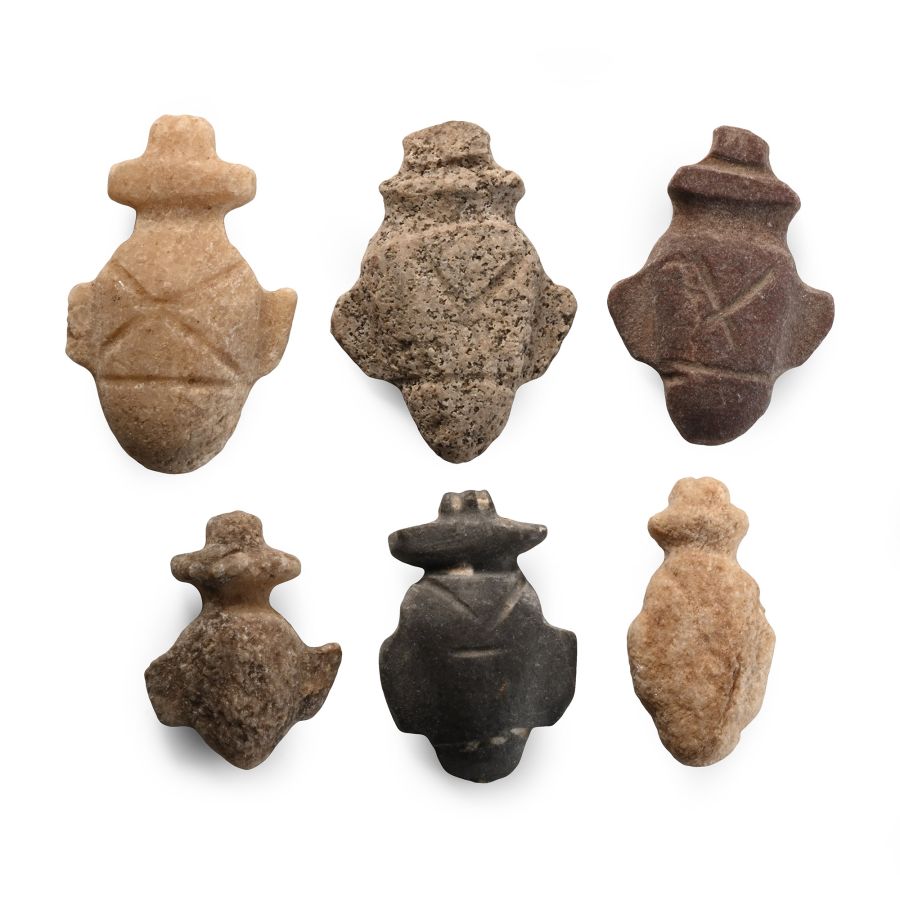 Egyptian Style Stone Heart Amulet Collection