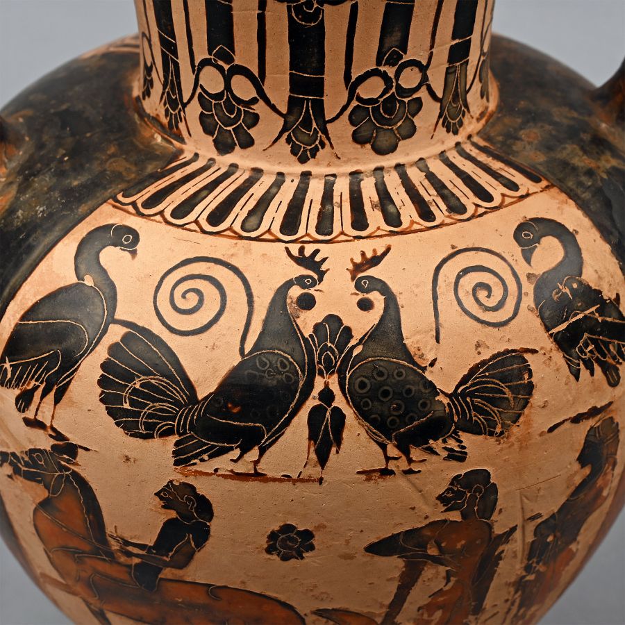 Greek Terracotta Amphora Attributed to the Phineus Painter