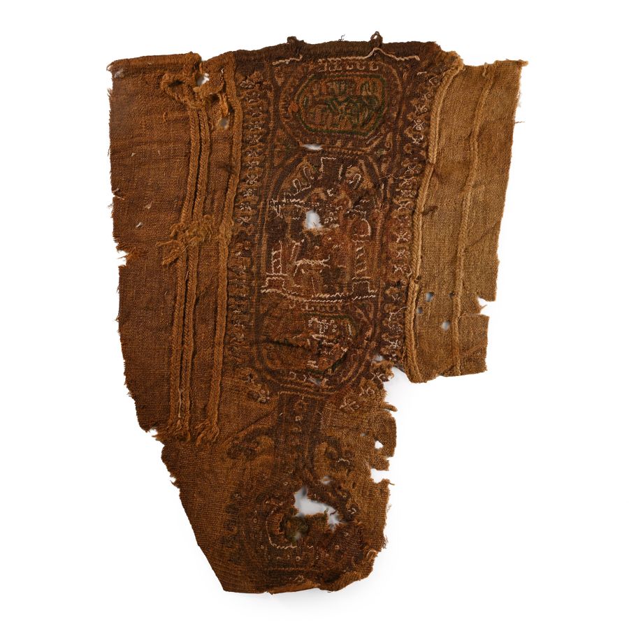 Large Egyptian Coptic Textile Fragment