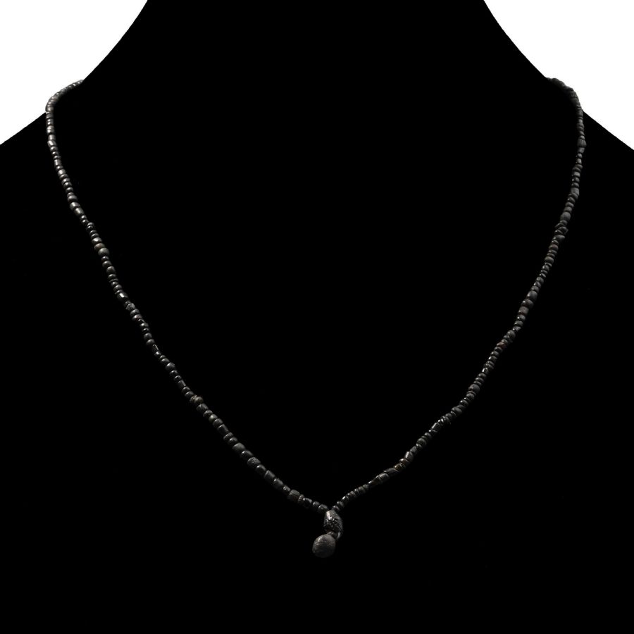 Roman Black Glass Bead Necklace String