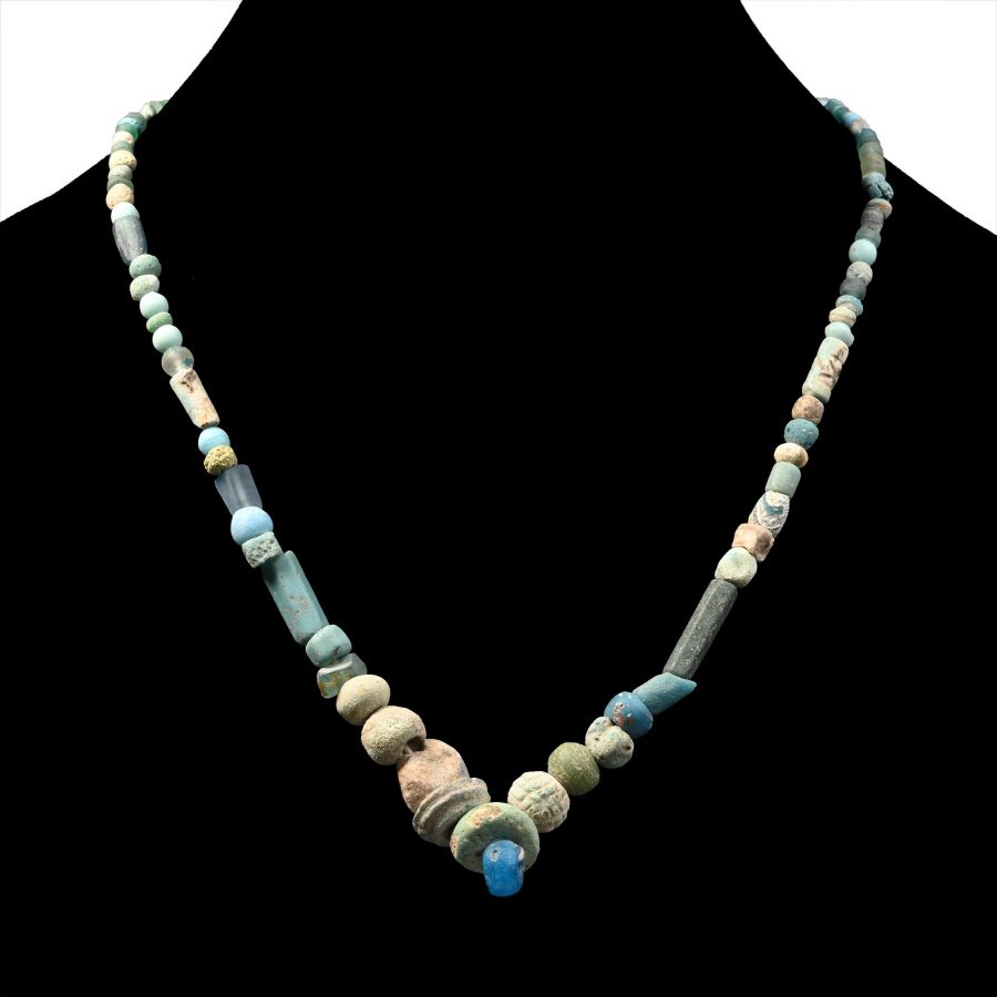 Roman Blue Glass Bead Necklace String