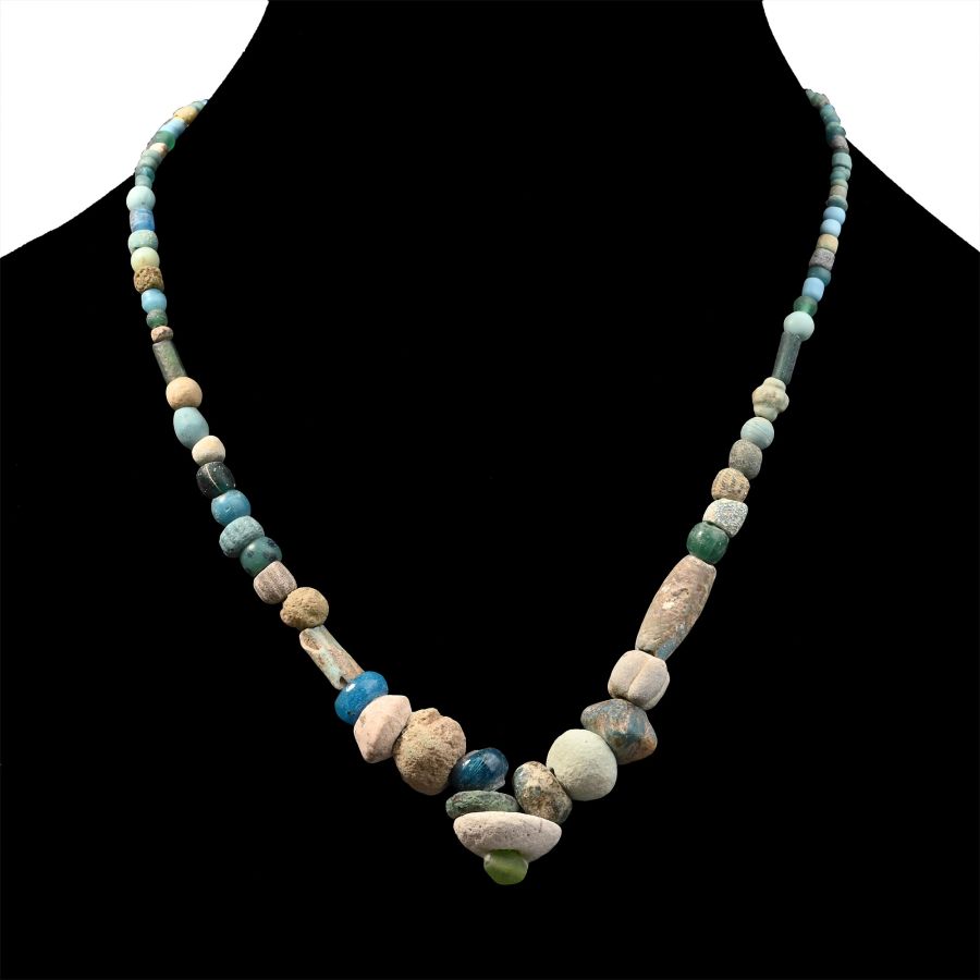 Roman Blue Glass Bead Necklace String