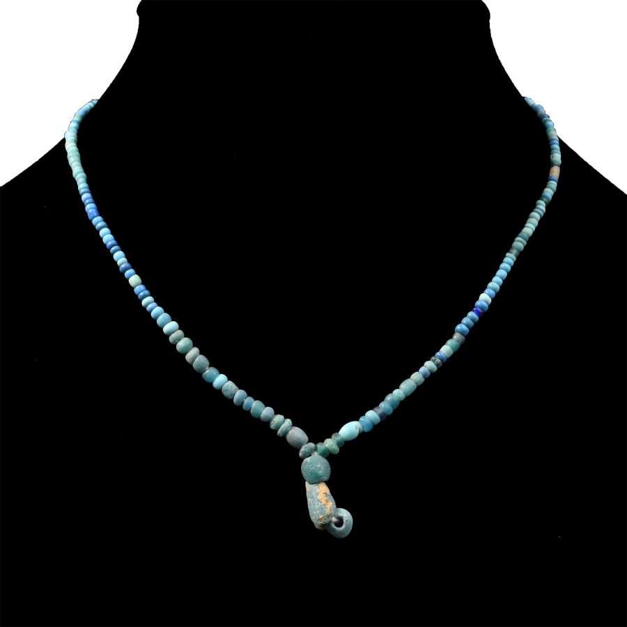 Achaemenid Blue Glass Bead Necklace String