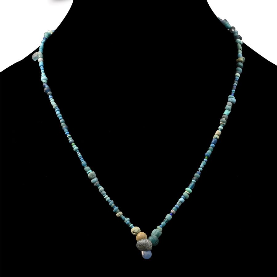 Achaemenid Blue Glass Bead Necklace String
