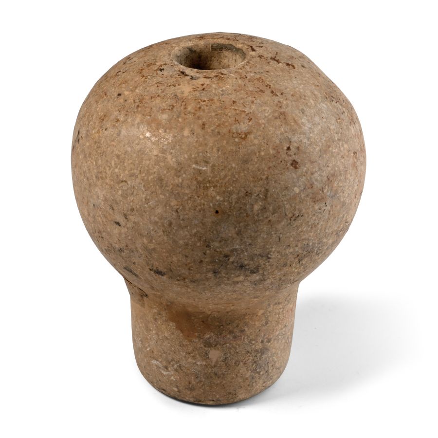 Mesopotamian Mottled Cream Stone Macehead