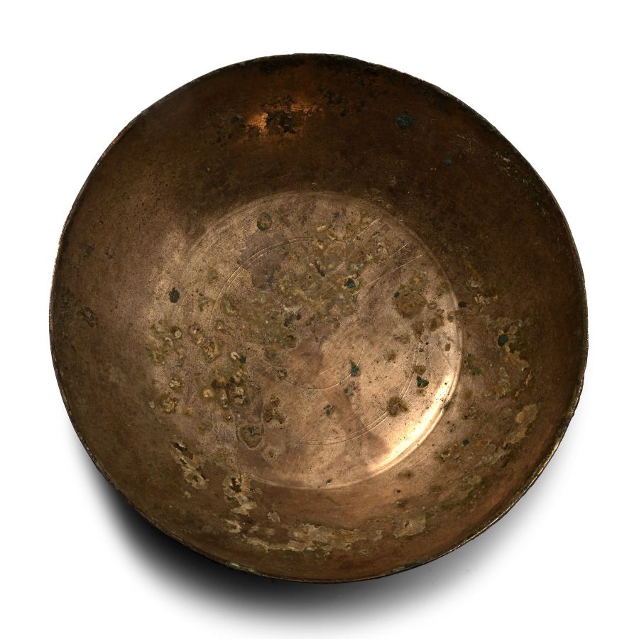 Parthian Bronze Bowl with Concentric Circles