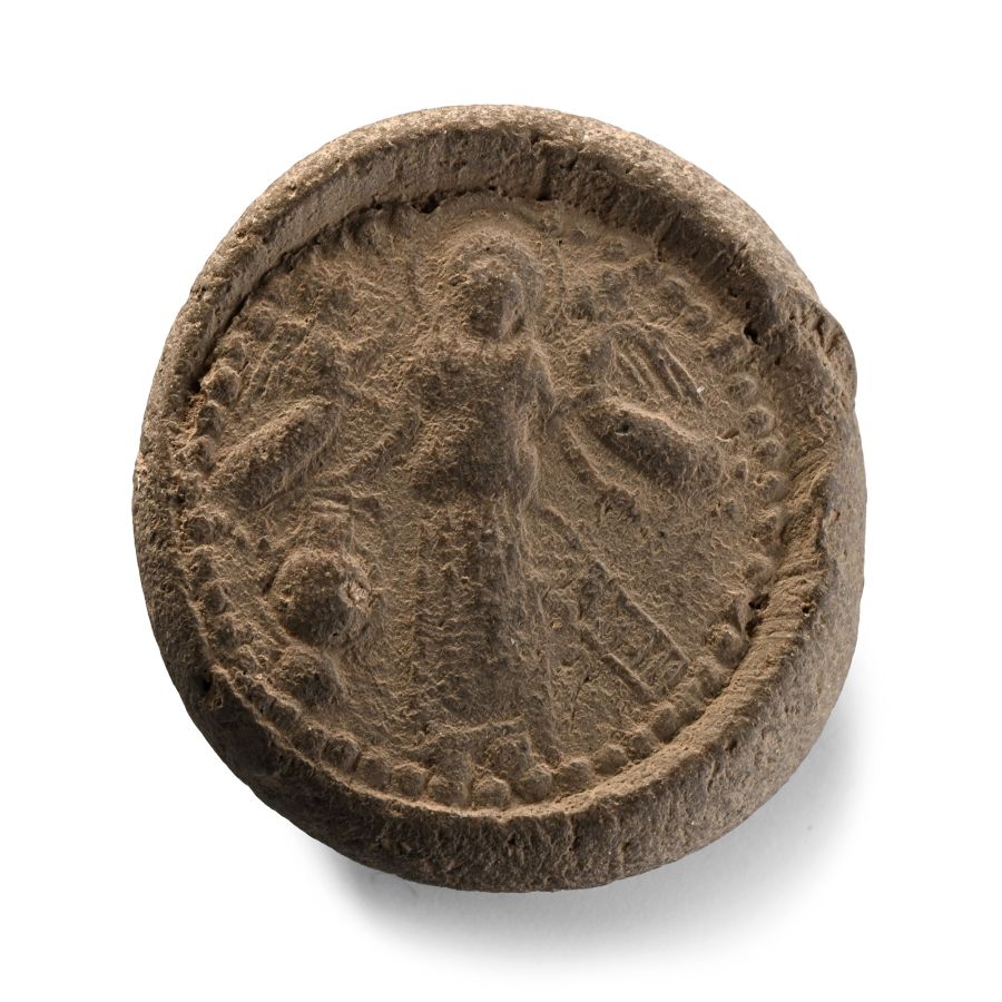 Christian 'Simon Stylite' Terracotta Pilgrim's Token