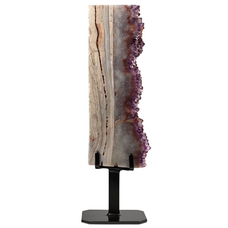 Large Agate and Amethyst Column Display