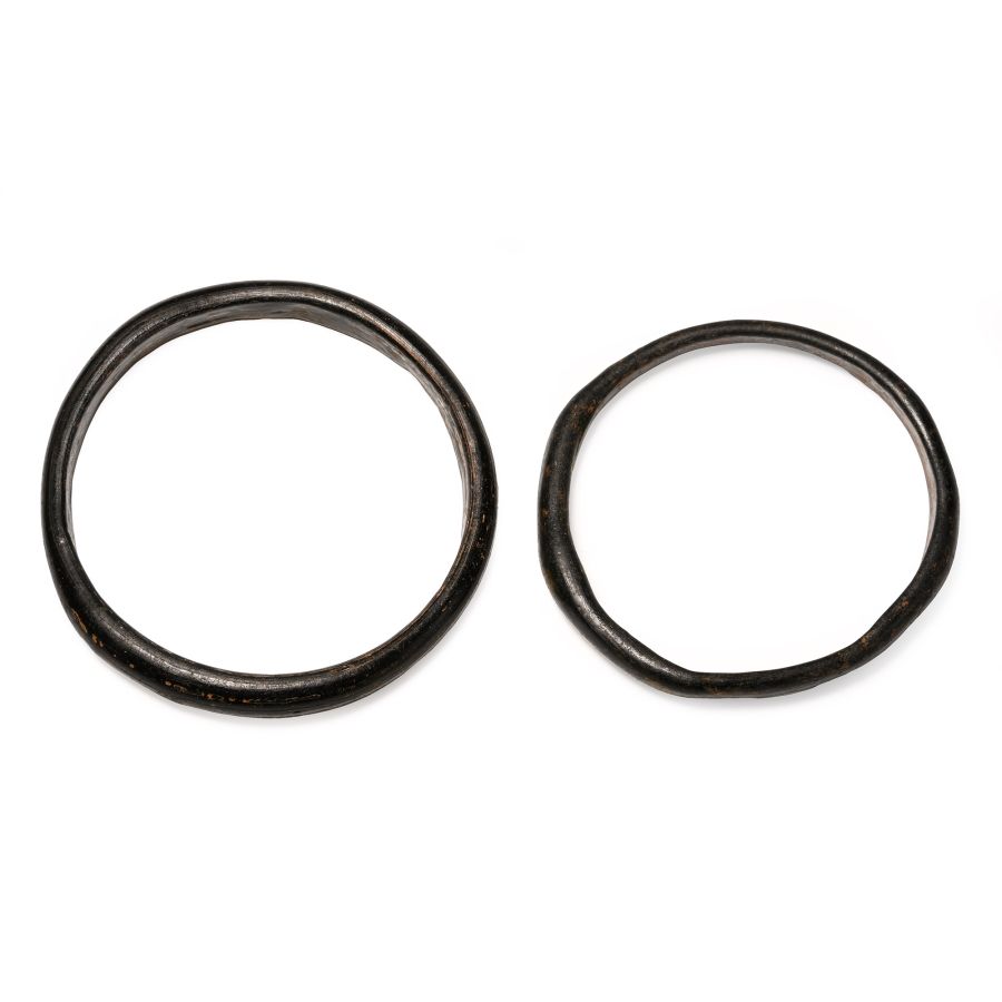 Roman Brown-Black Glass Bangle Pair