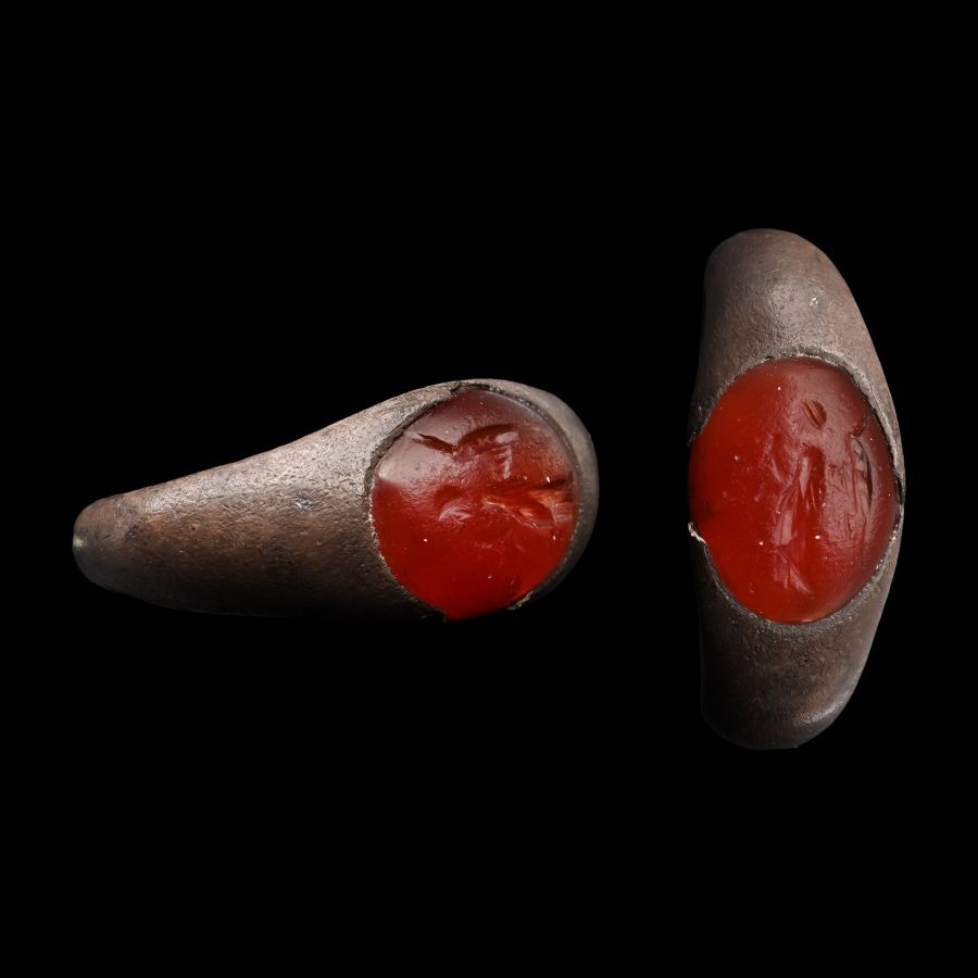 Roman Silver Ring with Victory Gemstone