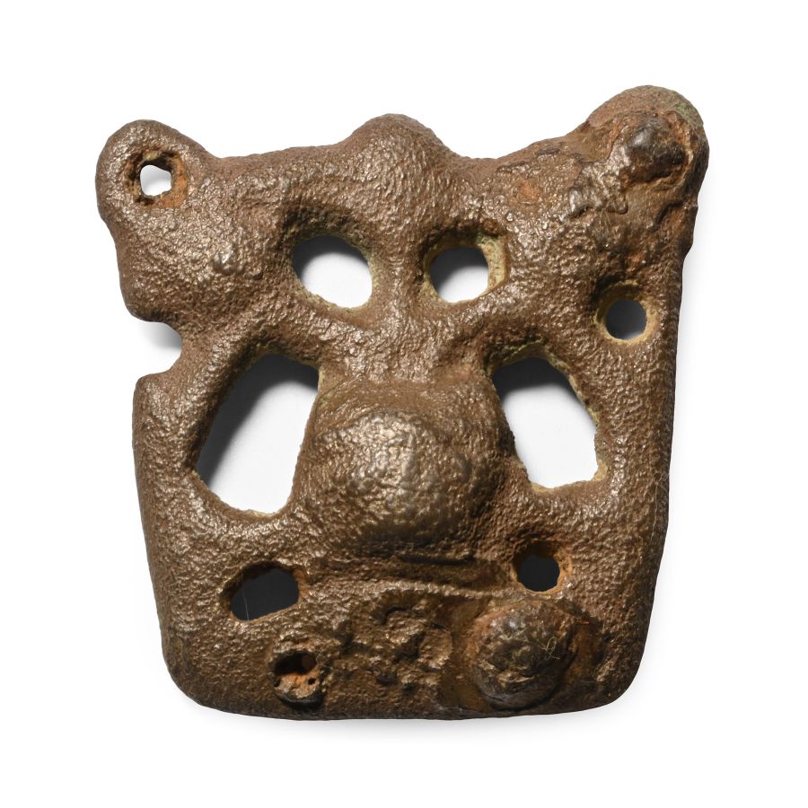 Anglo-Scandinavian Viking Bronze Stirrup Apex Mount