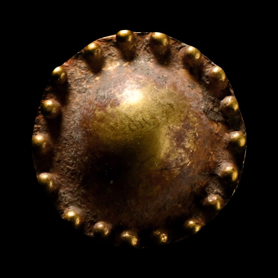 Western Asiatic Gold Shield Boss Pendant