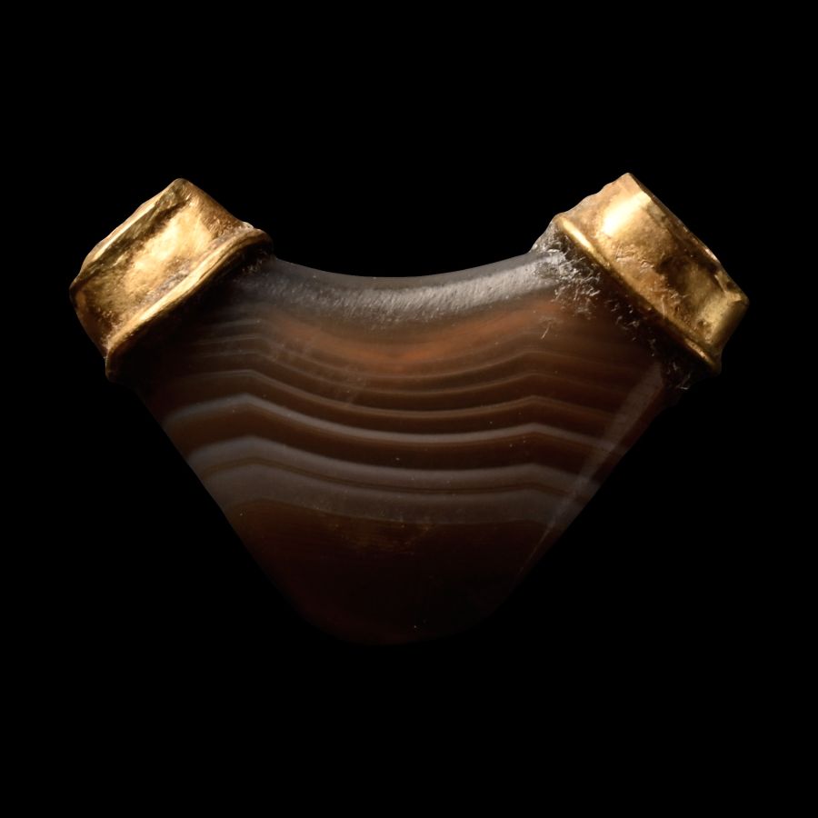 Achaemenid Banded Agate Elbow Bead