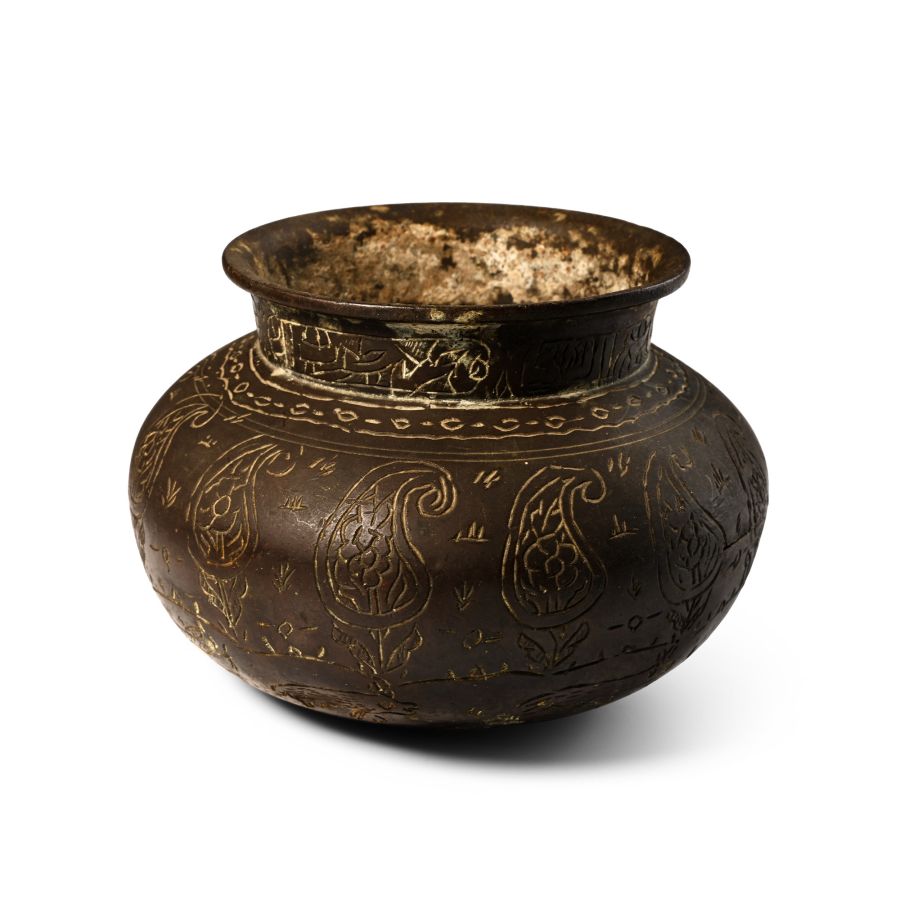 Western Asiatic Bronze Jar with Incised Decoration