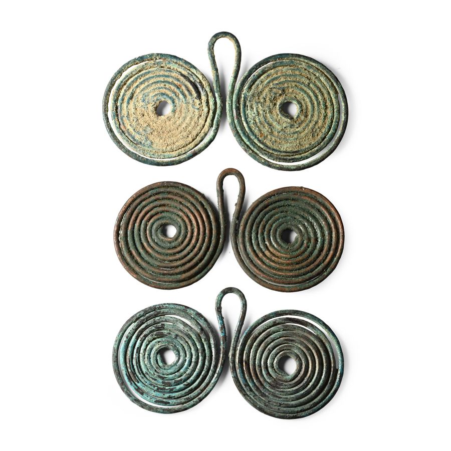 Bronze Age Coiled Spectacle Pendant Group