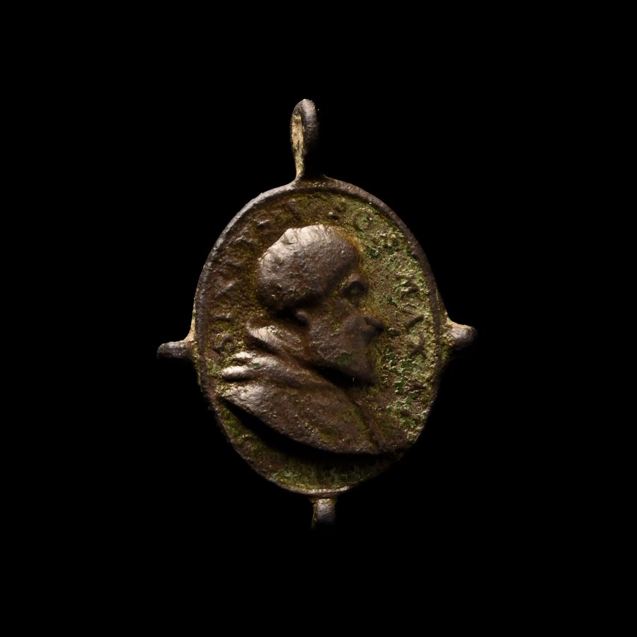 Pope Sixtus V Bronze Pendant