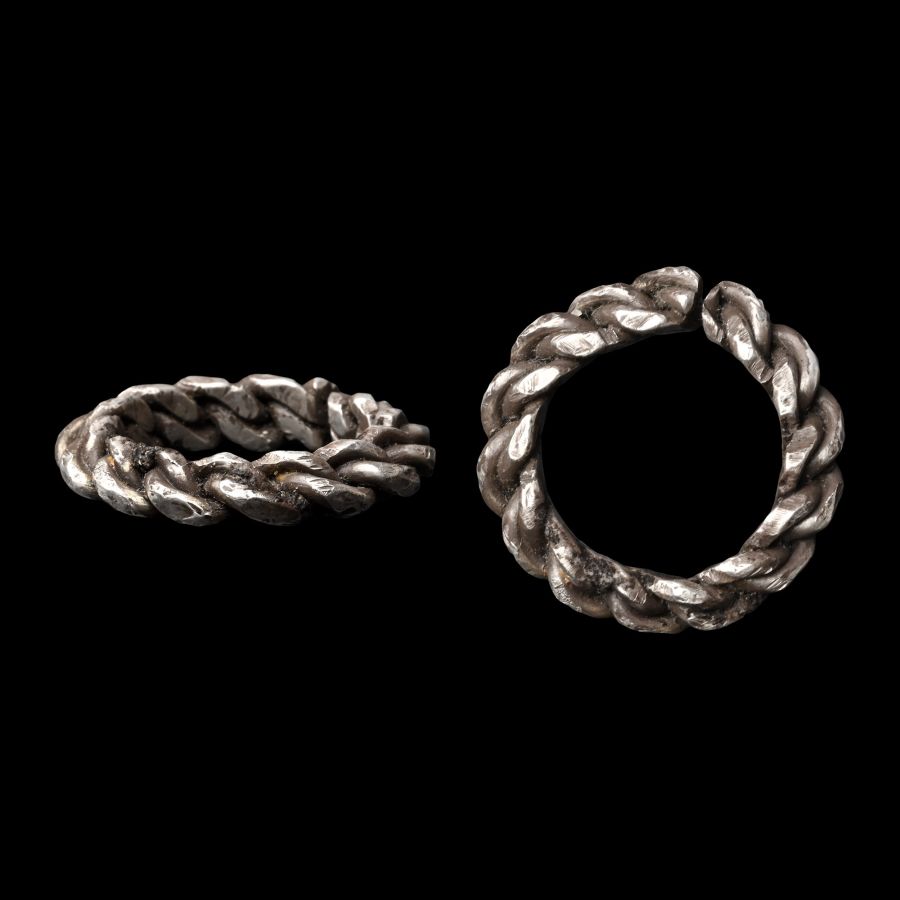 Viking Age Silver Plaited Ring