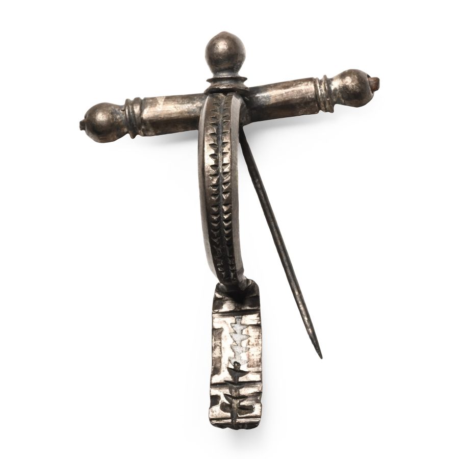 Roman Silver Crossbow Brooch