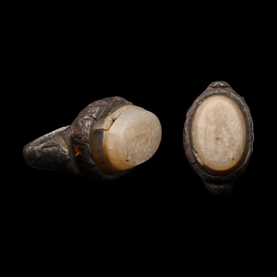Roman Silver Ring with Mars Gemstone