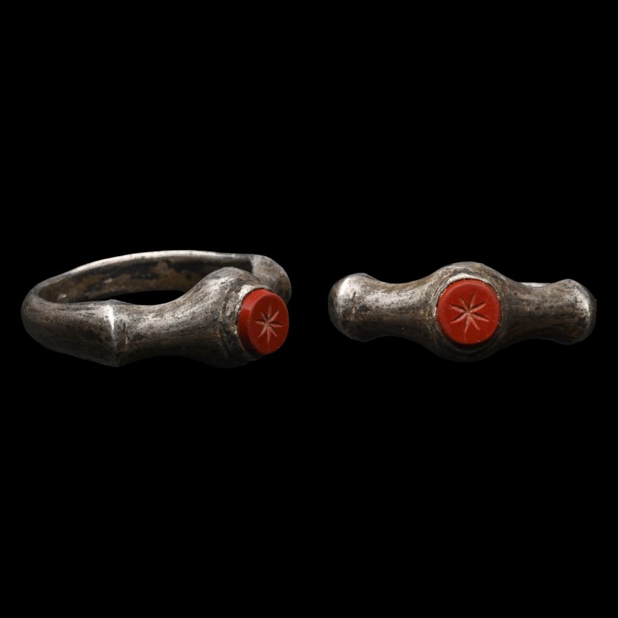 Roman Silver Ring with Star Gemstone