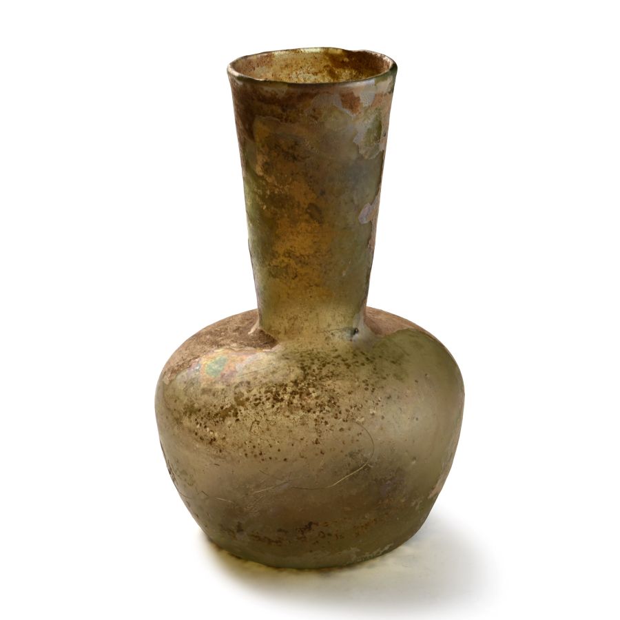 Roman Pale Green Iridescent Glass Vessel