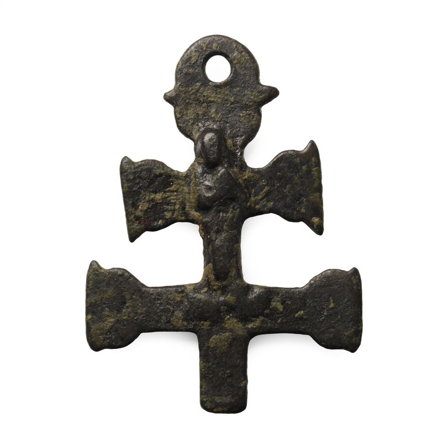 Post Medieval Bronze Cross Pendant