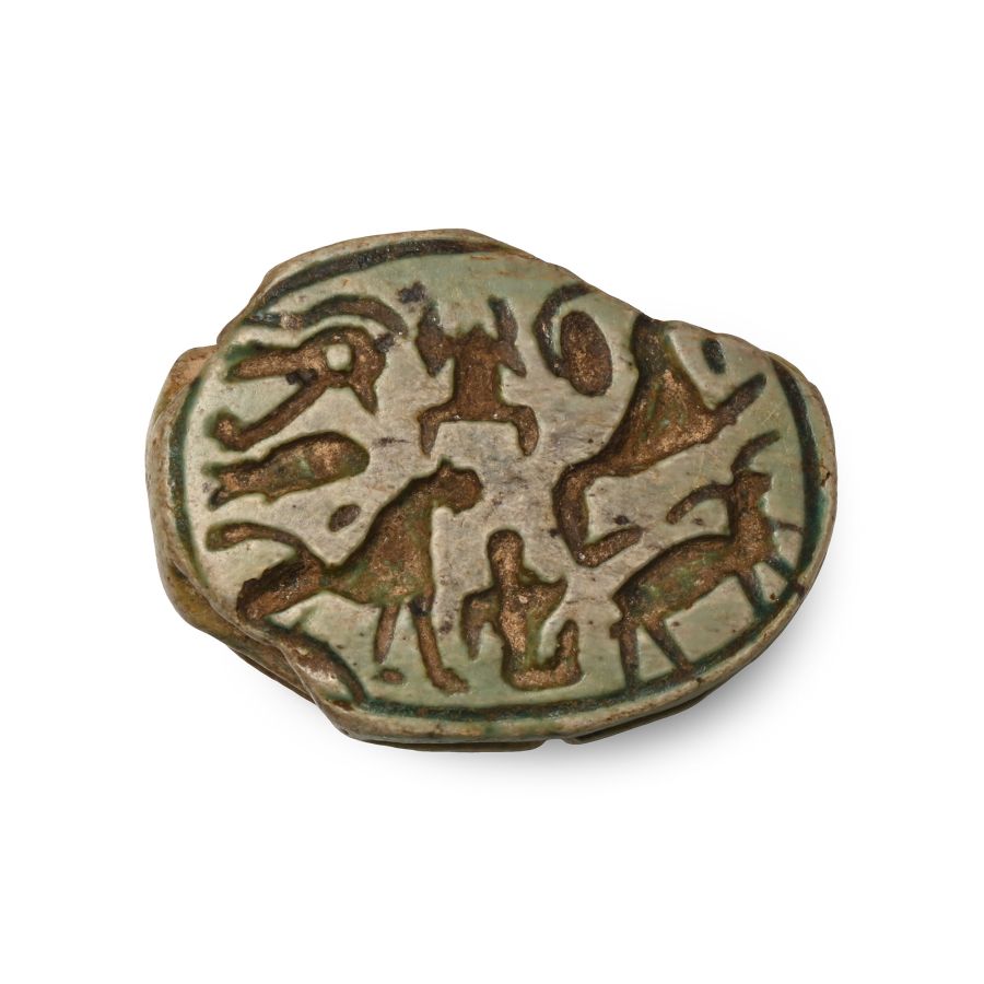 Large Egyptian Steatite Scarab with Hieroglyphs
