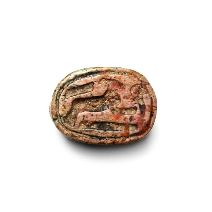 Egyptian Steatite Scarab with Hieroglyphs