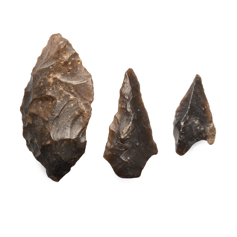 Stone Age English Flint Arrowhead Collection