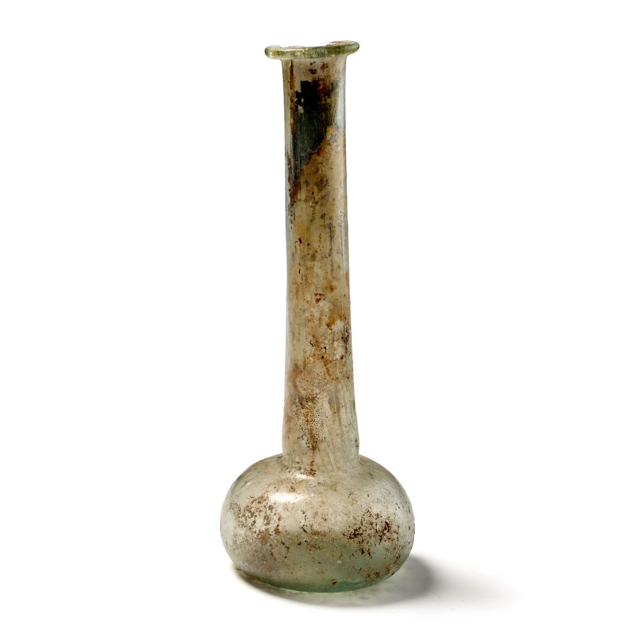 Roman Tall Glass Flask