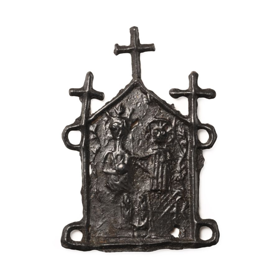 Medieval Pewter Pilgrim's Badge with Crosses