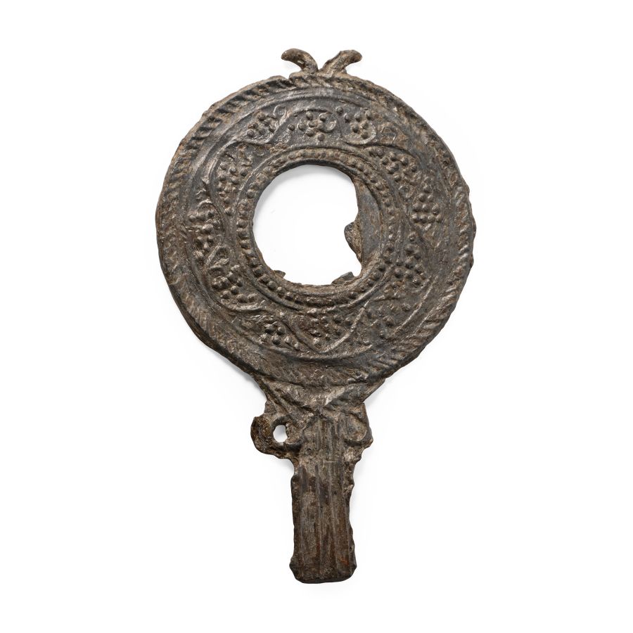Roman Lead Votive Mirror Frame