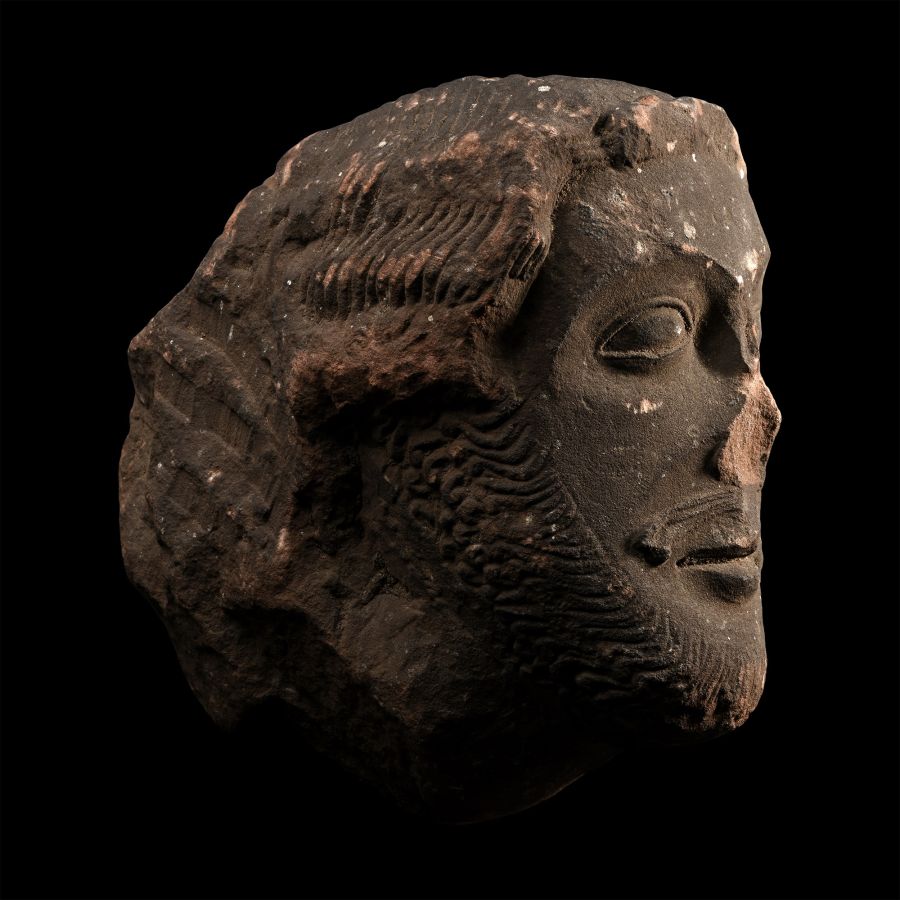 Post Medieval Red Sandstone Corbel Head