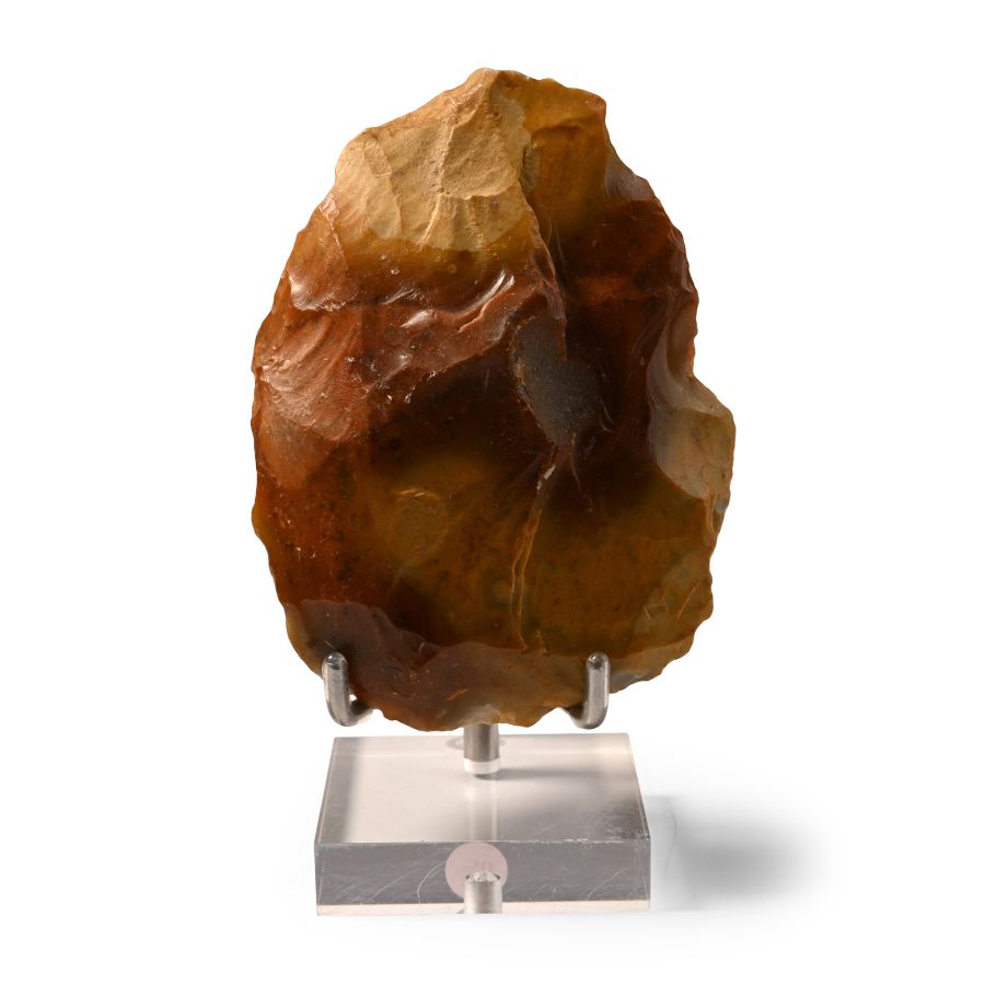 French Stone Age 'Homo Heidelbergensis' Colourful Flint Handaxe